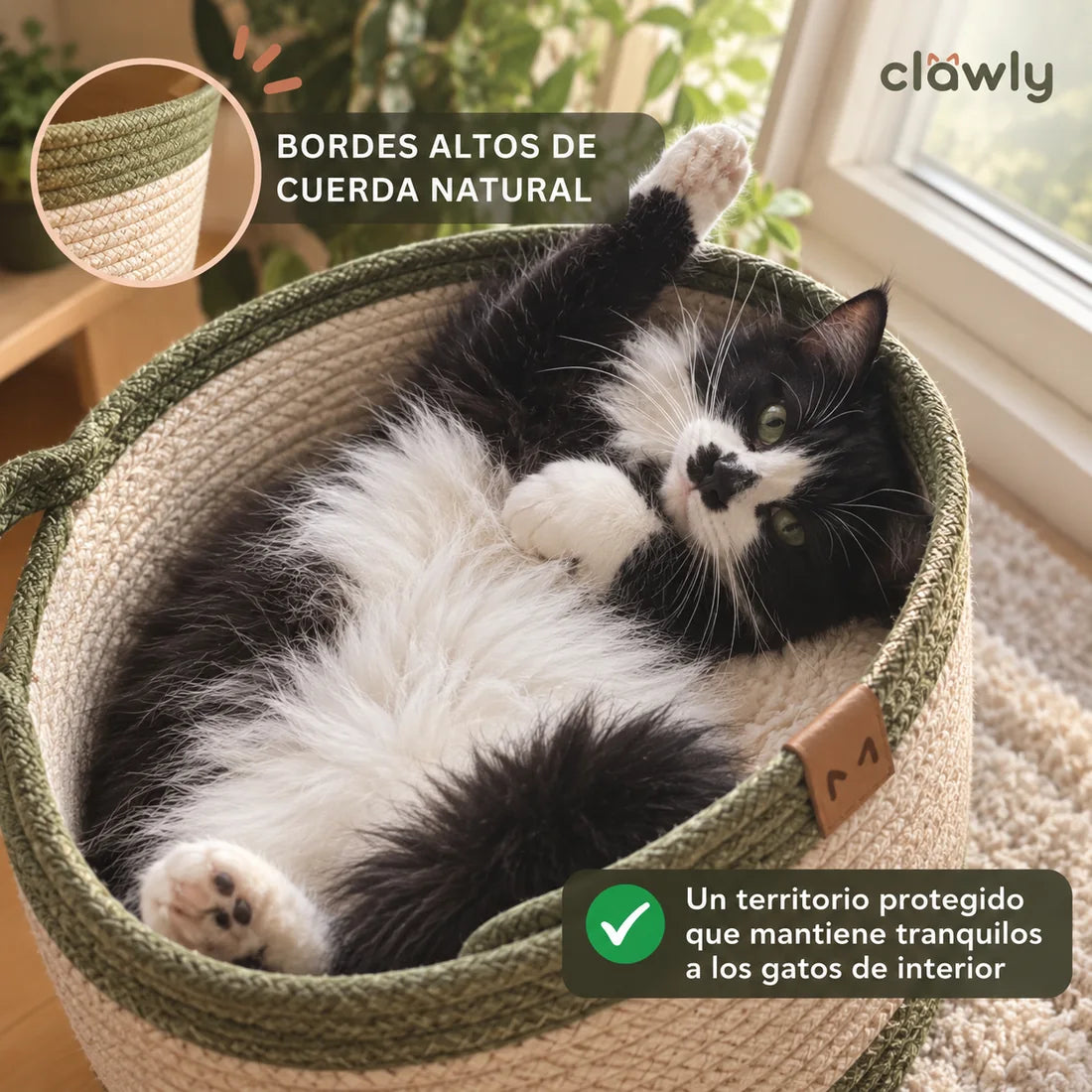 Nido Clawly™ El territorio natural que el instinto de tu gato reconoce
