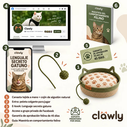 Nido Clawly™ El territorio natural que el instinto de tu gato reconoce